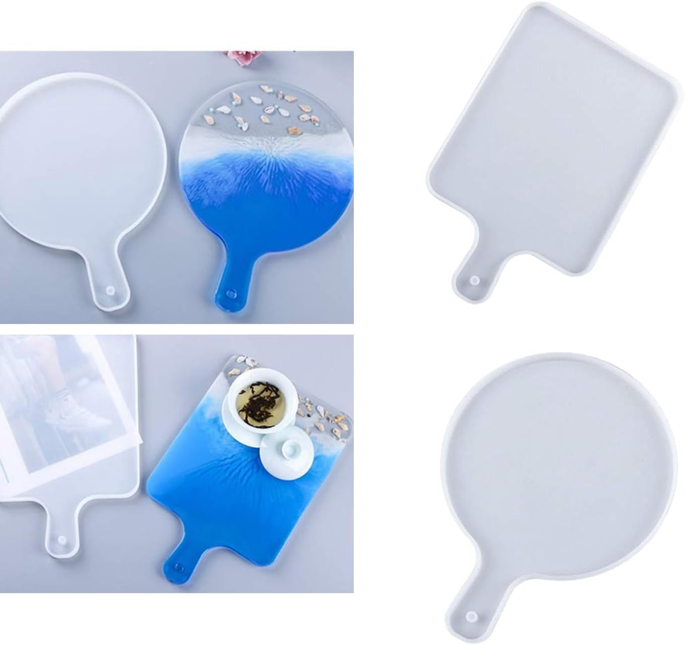 Mark Rectangle Silicone Resin Molds 2 Pieces