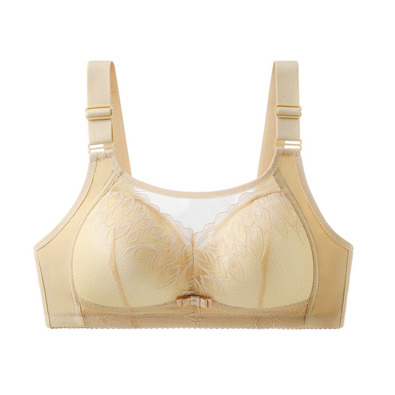 Large-size Bra for Women Lace Modesty Thin Wireless Bra,Square Neck ...