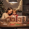 thumbnail image 1 of Large-size Christmas gift bags with a transparent window design, large-capacity shopping bags, and they are suitable as hand-held gift bags for packaging bouquets at weddings, Christmas, 1 of 6