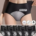 thumbnail image 1 of Large size Heavy Flow High Absorbency Period Underwear Women, Leakproof Panties Postpartum Menstrual Hipster Briefs Teens 5 Pack, 1 of 6