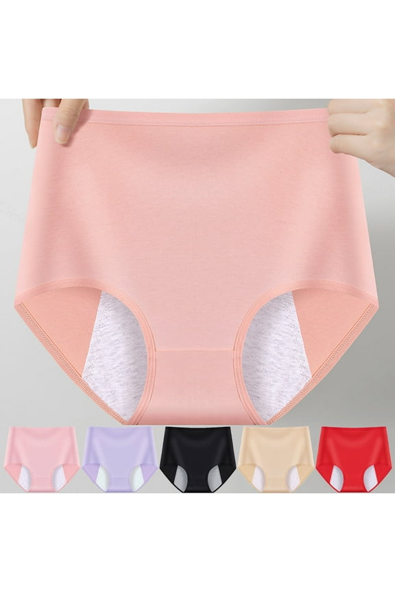 Large size Heavy Flow High Absorbency Period Underwear Women, Leakproof Panties Postpartum Menstrual Hipster Briefs Teens 6 Pack