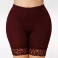thumbnail image 1 of Large size high waist tight lace shorts, 1 of 5
