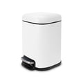 thumbnail image 1 of Acento Cubo Square Step Trash Can, 1.6 Gallon Compact Bathroom Waste Bin with Soft Close and Stay Open Lid, Removable Inner Bucket, Matte White, 1 of 12