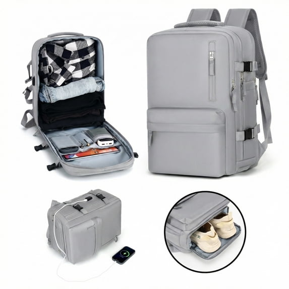 Large travel backpack, suitcase backpack, travel backpack (carry-on), waterproof laptop backpack (gary)