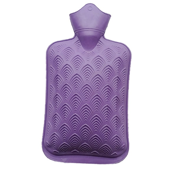 Large vintage rubber water-filled hot water bottle adult flannel hand warmer