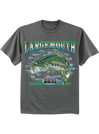 A1 Vintage 90s Large Mouth Bass Small Mouth Fishing T Shirt Adult XL White  Mens