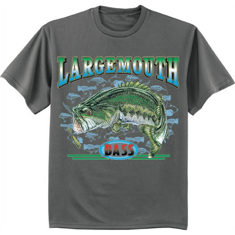 Largemouth Bass Fishing Lures Tee Shirt Mens