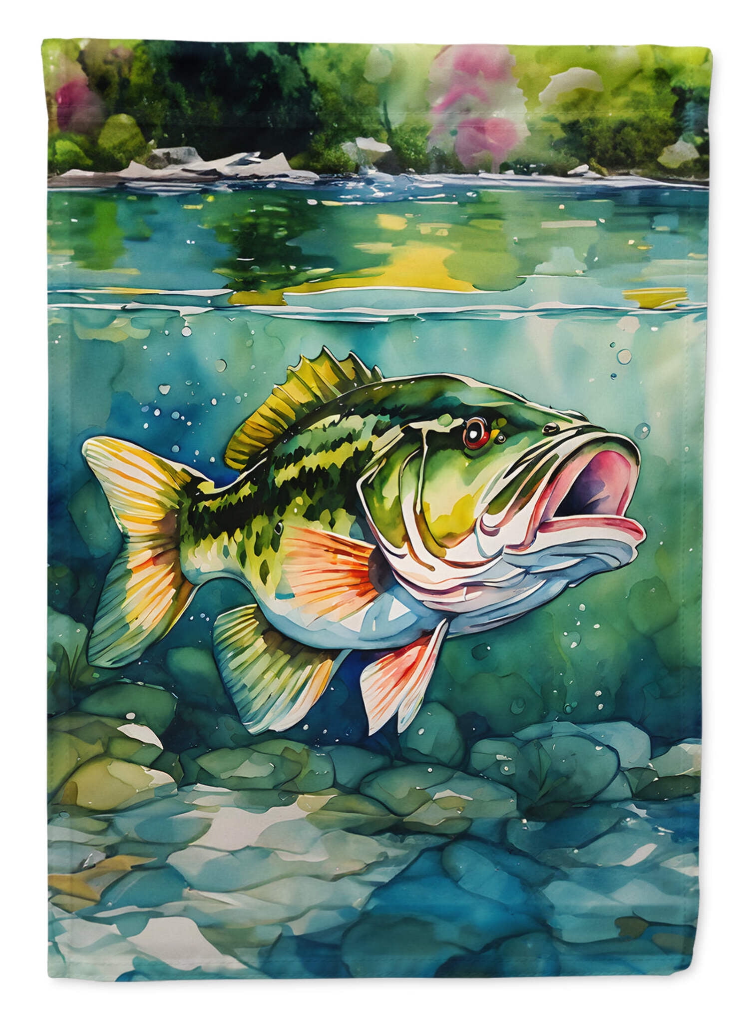 Largemouth Bass House Flag 28 in x 40 in