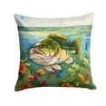 thumbnail image 1 of Largemouth Bass Throw Pillow 18 in x 18 in, 1 of 5