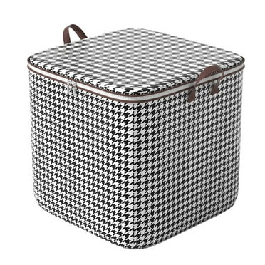 PRANDOM Collapsible Storage Bins 3-Pack - 17.7x11.8x11.8 Inch Pink Fabric Organizers With Lids