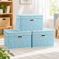 Larger Collapsible Storcubes With Lids Fabric Decorative Bboxes ...