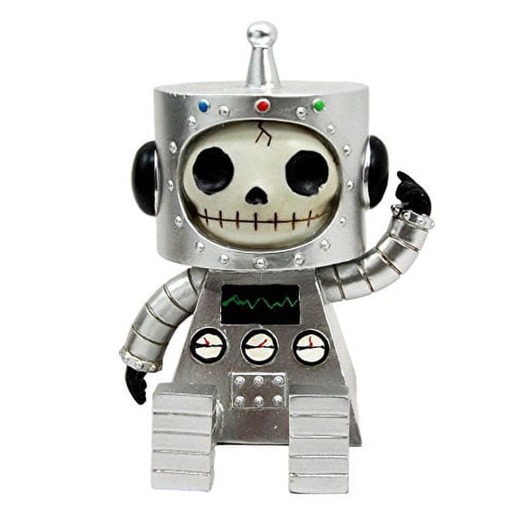 Larger Furrybones Space Robot ET Hooded Skeleton Monster Figurine Collectible Sculpture Decorative