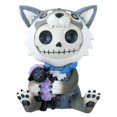 thumbnail image 1 of Larger Furrybones Wolfgang Skeleton In Wolf Costume With Purple Sheep Figurine, 1 of 2