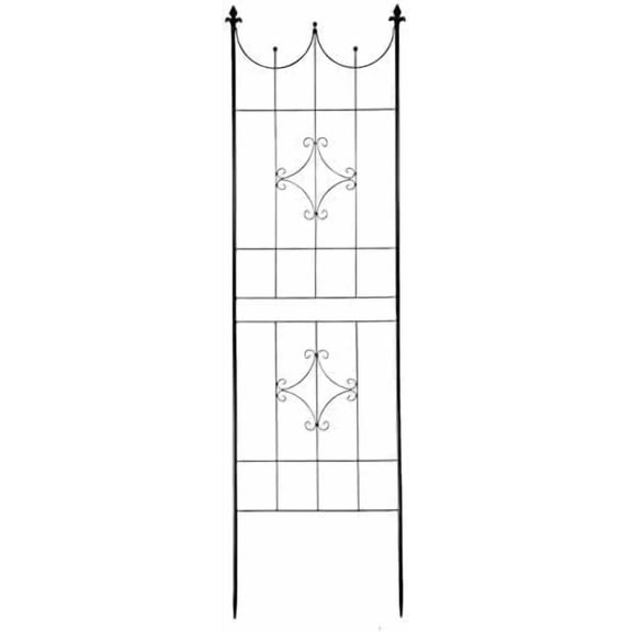 Larger Garden Trellis Plant Support Wire Lattice Grid Panel Stake Fence, 70"x20", for Climbing Plants, Potted Vines Vegetables Vining Flowers Ivy Roses Clematis, Lawn Backyard Patio, Black