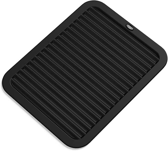 Larger Heat Resistant Mat for Hair Tool with Velcro 12 X 9 Silicone Heat Pad for Curling Iron Flat Iron and Hair Styling Tool Appliances Curling Iron Holder Travel Hot Tools Mat