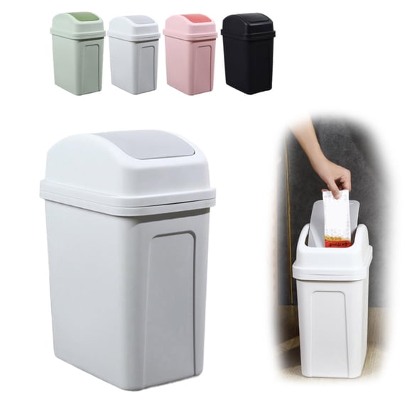 Larger Kitchen Can Swing Top Garbage Buckets Creative Covered Kitchen Living Room Can Flip Sundries to Store Buckets Rubbish Bags Home Decor Happy 2026!