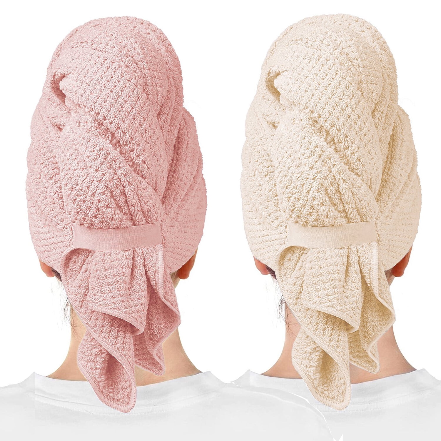 Larger Microfiber Hair Towel Wrap for Women, Soft Hair Drying Towel