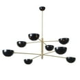 thumbnail image 1 of Larger Mid Century Style Two Tier Sputnik Chandelier Stilnovo Design Matte Black Shade, 1 of 5