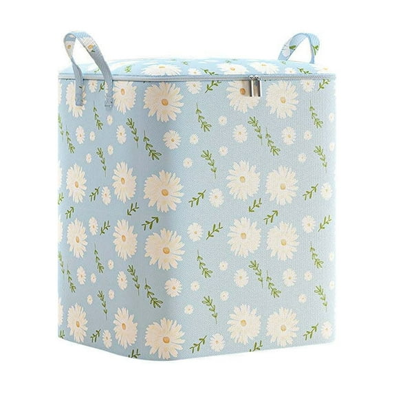 Larger Storage Cubes Linen Fabric Foldable Collapsible Storage Cube Bin Organizer Basket with Lid, Handles, Removable Divider For Home, Office, Nursery,100L