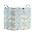 thumbnail image 1 of Larger Storage Cubes Linen Fabric Foldable Collapsible Storage Cube Bin Organizer Basket with Lid, Handles, Removable Divider For Home, Office, Nursery,18L, 1 of 2