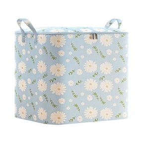 Larger Storage Cubes Linen Fabric Foldable Collapsible Storage Cube Bin Organizer Basket with Lid, Handles, Removable Divider For Home, Office, Nursery,18L