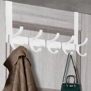 Larger Door Hangers,Over The Door Hooks with 10 Coat Hooks, Over The Door Towel Rack Door Hanger Hook for Hanging Clothes, Coats, Towels, Hat 1 Pack White