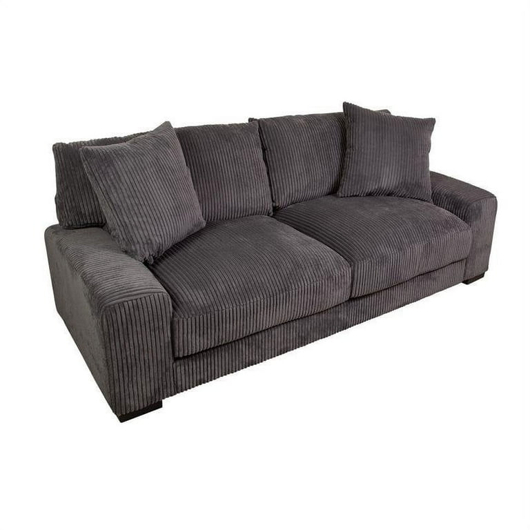 Largo Ultra Soft Microfiber Sofa Charcoal