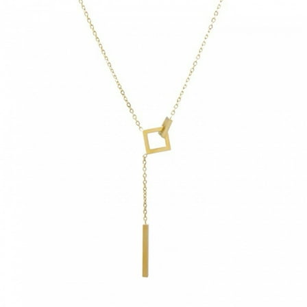 Lariat Necklace for Women Gold Bar Necklace Y Necklace Long Chain Necklace Geometric Pendant Necklace for Women