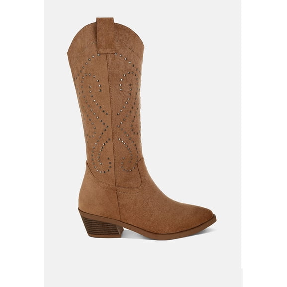 Lariat Studs Embellished Cowboy Boots