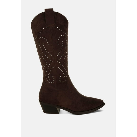 Lariat Studs Embellished Cowboy Boots