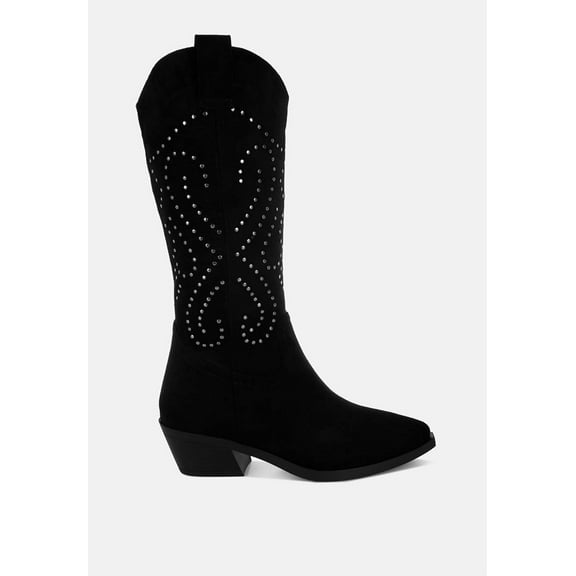 Lariat Studs Embellished Cowboy Boots