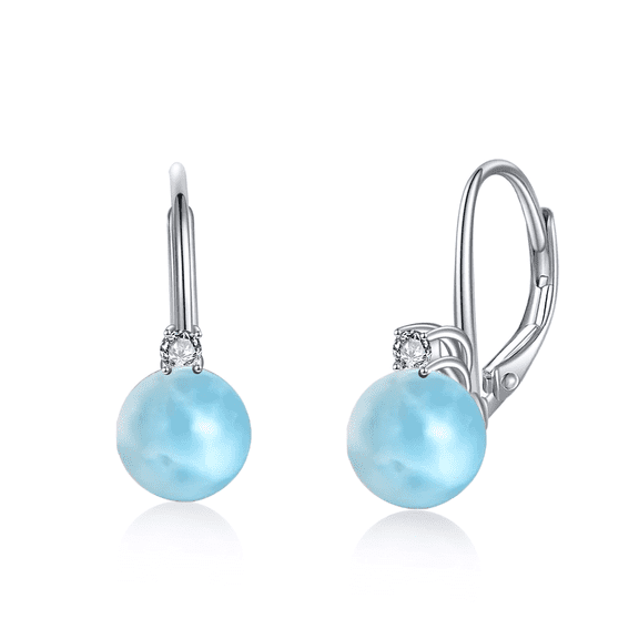 Larima Pearl Earrings 925 Sterling Silver Leverback Hypoallergenic Drop Earring Jewelry for Women Birthday Gifts