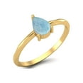 thumbnail image 1 of Larimar 6x4mm Pear Shape 925 Sterling Silver Gold Vermeil Mother's Day Gift Ring, 1 of 4