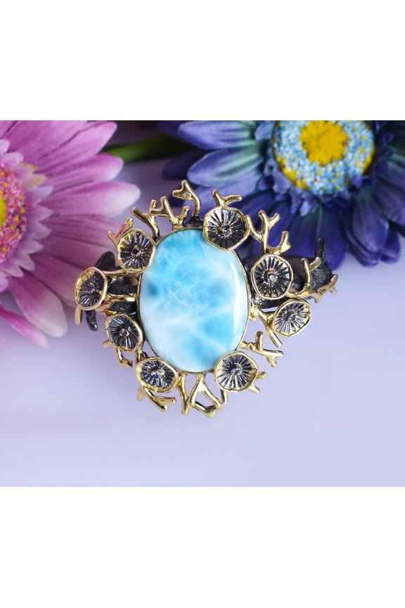 Larimar Cuff-Oval Statement