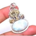 thumbnail image 1 of Larimar - Dominican Republic 925 Sterling Silver Tree Of Life Pendant 1.76" P_9178_50_28, Beautiful Jewelry For Woman, New Year Sale, Valentin's Day G, 1 of 2