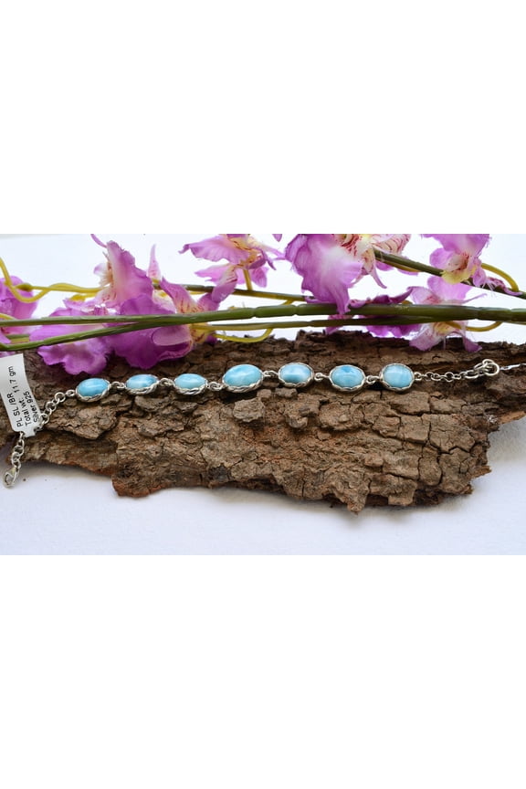 Larimar Tennis Bracelet-Oval