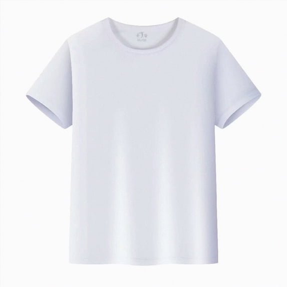 Larisalt Baby Boy Casual T-Shirt Short Sleeve Plain Top Tees Toddler Kids Boys Crew Neck T-Shirt