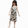 thumbnail image 1 of Larisalt Baby Girl Dress Breathable Fabric Spaghetti Strap Print Night Dress Toddler Girls Summer Clothes, 1 of 5