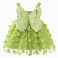 thumbnail image 1 of Larisalt Toddler Baby Girl Summer Clothes Sleeveless A-line Ruffle Layered Lace Tutu Princess Dresses, 1 of 6