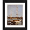 thumbnail image 1 of Larivey, Chuck 15x18 Black Ornate Wood Framed with Double Matting Museum Art Print Titled - Ivory Falcon at Rest, 1 of 4