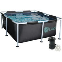 Lark 5' x 24" Square Metal Frame Splash Pool with 530 gallon Filtration Pump