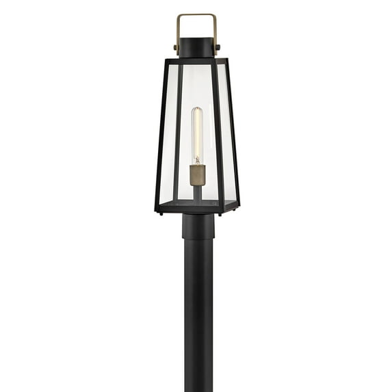 Lark 82001 Hugh 1 Light 22" Tall Post Light - Black