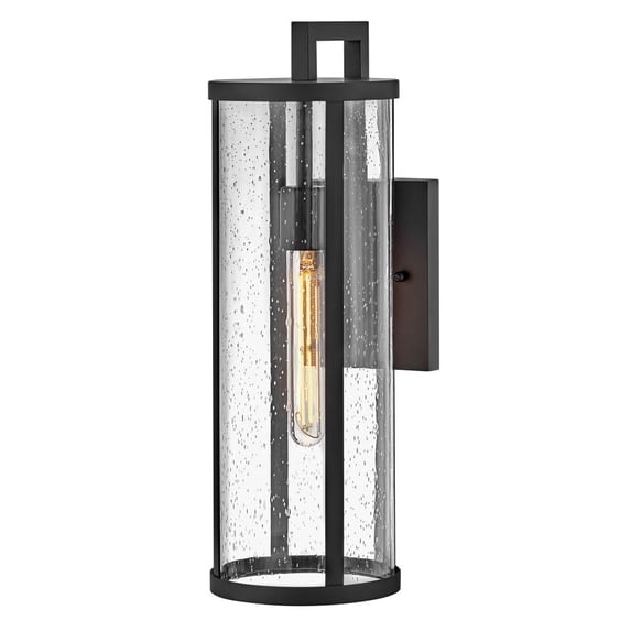 82054BK Lark Alfie - 12W 1 LED Medium Outdoor Wall Lantern In Transitional-18 Inches Tall and 6 Inches Wide