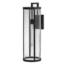 82055BK Lark Alfie - 12W 1 LED Large Outdoor Wall Lantern In Transitional-24 Inches Tall and 7.5 Inches Wide