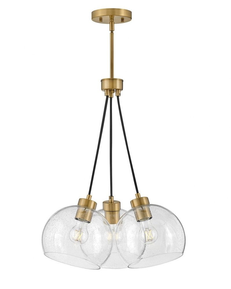 Lark Rumi Contemporary 3-Light Globe Pendant in Lacquered Brass