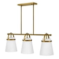 thumbnail image 1 of 83056LCB Lark Tori - 42W 3 LED Linear Chandelier In Transitional-13.25 Inches Tall and 38 Inches Wide-Lacquered Brass Finish, 1 of 18