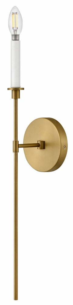 Lacquered Brass and Warm White Dimmable Candle Sconce