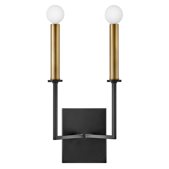 83152BK Lark Lazlo - 2 Light Tall Wall Sconce In Transitional and Modern Style-15.25 Inches Tall and 8 Inches Wide
