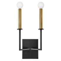 83152BK Lark Lazlo - 2 Light Tall Wall Sconce In Transitional and Modern Style-15.25 Inches Tall and 8 Inches Wide
