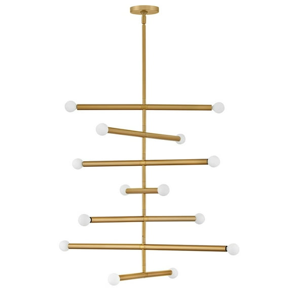 83199LCB Lark Millie - 70W 14 LED Large Chandelier-29 Inches Tall and 31.5 Inches Wide-Lacquered Brass Finish